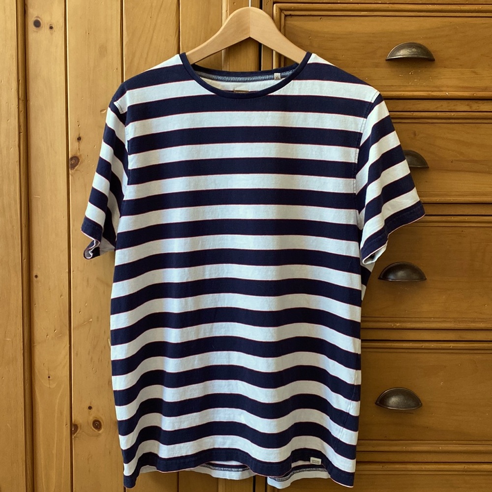 Common People - Blue & White striped tee